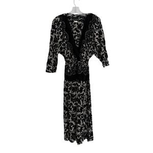 Vintage Phoebe Black and White Midi Dress Size 5/6